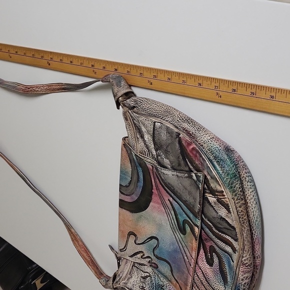 ♡♤Hostpick ♡♤Vintage SMDC Hand painted genuine Leather  CROSSBODY BAG - Picture 10 of 13